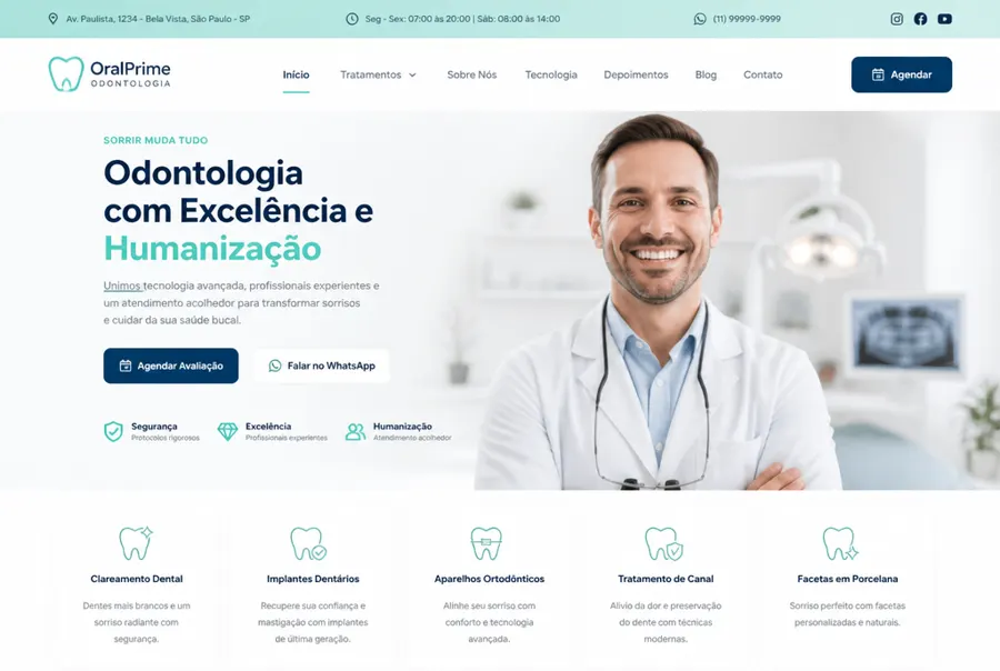 Site de clínica odontológica