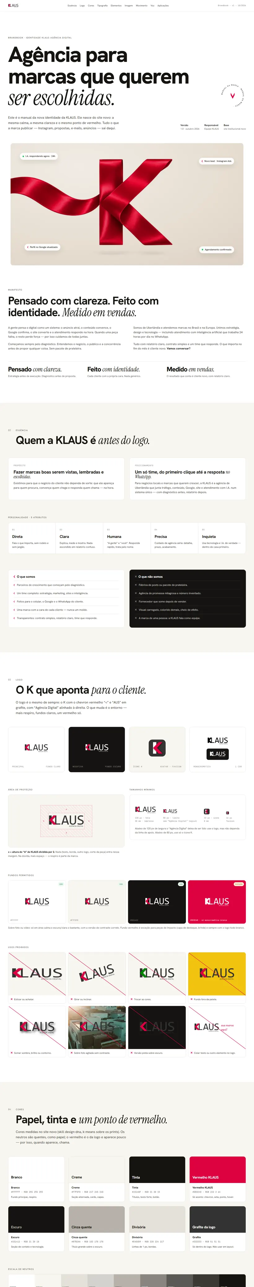 Manual da marca KLAUS