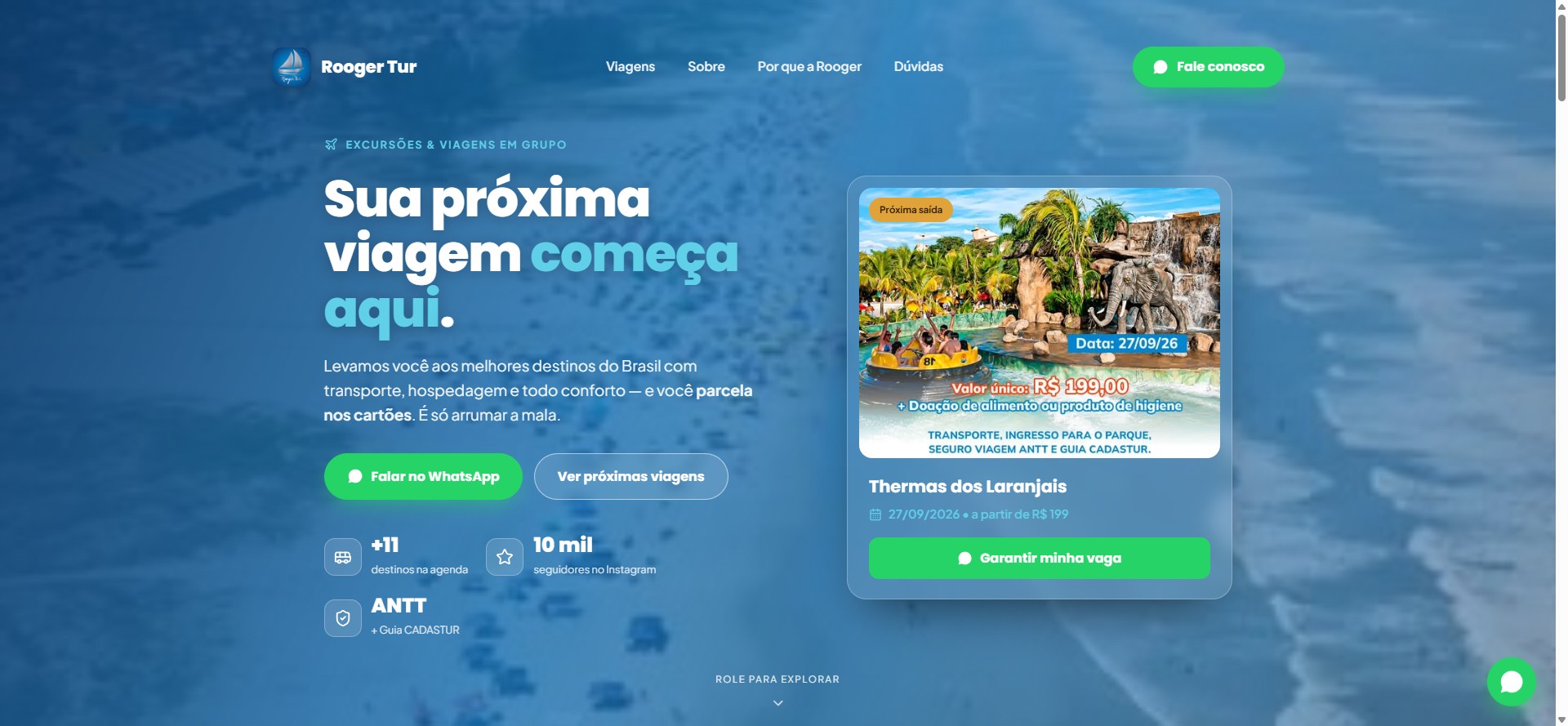 Site Rooger Tur — turismo
